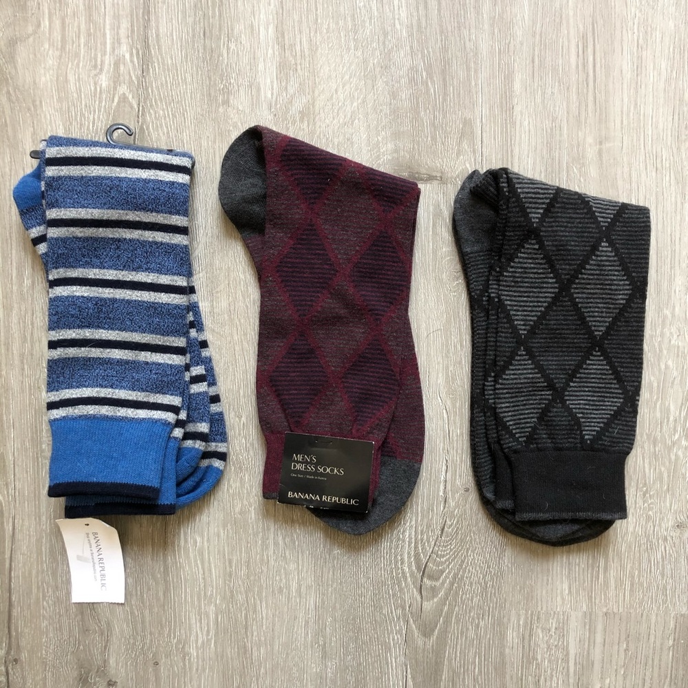 Banana Republic Men's Dress Socks - One Size